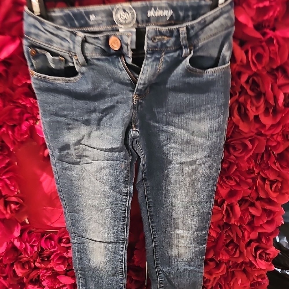 SO Girls Skinny Fit Blue Jeans Size 10
